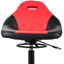 VEVOR Rolling Garage Stool, 135 KG Capacity, Adjustable Height from 54 cm to 66 cm, Mechanic Seat with 360-degree Swivel Wheels and Tool Tray, for Workshop, Auto Repair Shop, Red