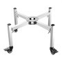 VEVOR Fire Pit Stand, 38-68.6 cm Adjustable Stretch with 4 Casters, Firepit Stand for Solo Stove Bonfire Ranger Yukon & Other Outside Firepit, Stainless Steel Camping Fire Pit Accessory for Fireplace