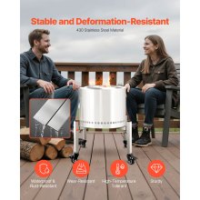 Fire Pit Stand 15-27 Inch Adjustable with 4 Casters for Solo Stove Bonfire
