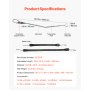 VEVOR Transom Saver, 26.9-62.2 in, Adjustable Boat Transom Saver with Heavy-Duty Head, Corrosion-Resistant Easy-to-Install Transom Savers for Less Than 150 HP Outboard Motor , Fit for Roller & Trailer