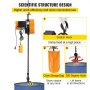 VEVOR Electric Chain Hoist, 1100lbs Winch with 10FT Wired Remote Control, 110V Overhead Crane Garage Ceiling Pulley, 1300W Lifting Power System w/Emergency Stop Switch, 15 Feet Max. Pulling Height