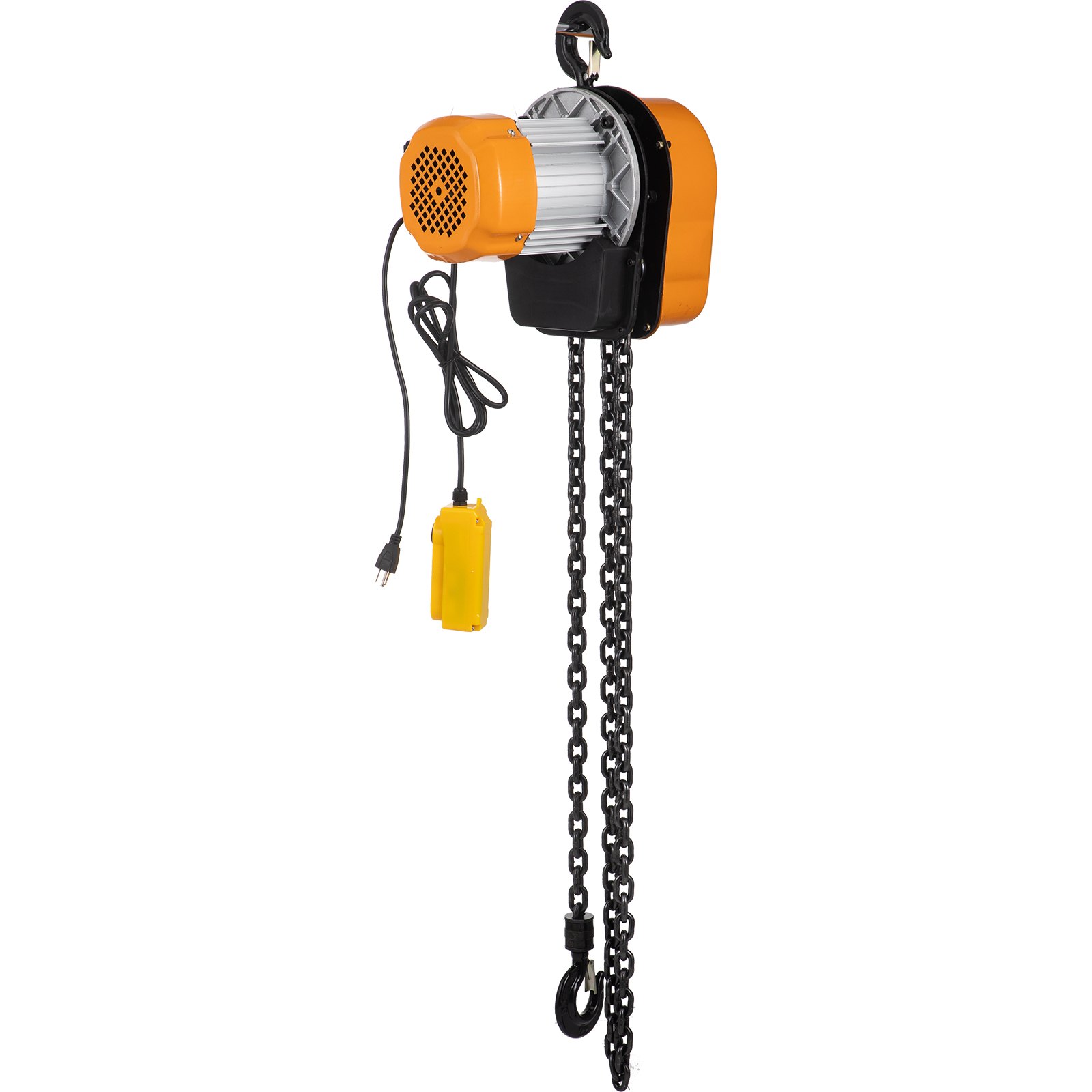 VEVOR Electric Chain Hoist, 1100lbs Winch with 10FT Wired Remote Control, 110V Overhead Crane Garage Ceiling Pulley, 1300W Lifting Power System with Emergency Stop Switch, 15 Feet Max. Pulling Height