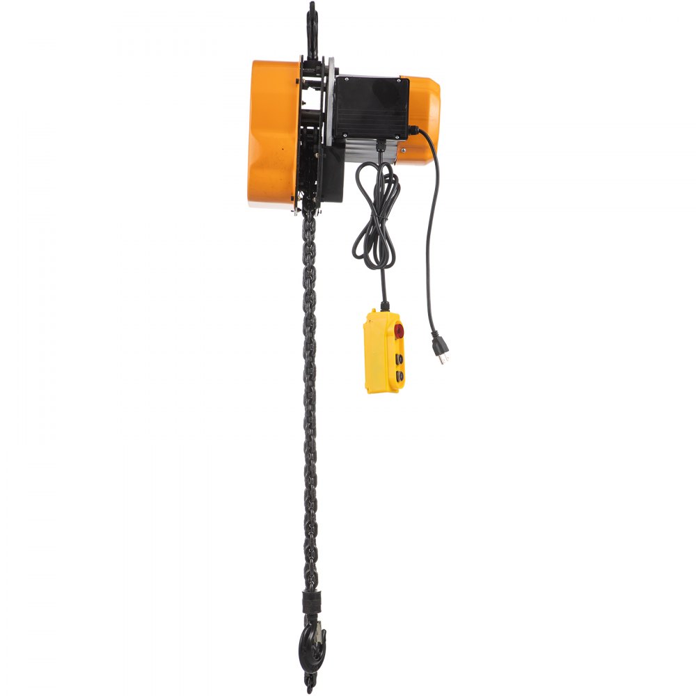 VEVOR Electric Chain Hoist, 2200lbs Winch with 3 m Wired Remote Control, 110V Overhead Crane Garage Ceiling Pulley, 1300W Lifting Power System with Emergency Stop Switch, 10 Feet Max. Pulling Height