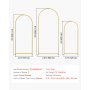 VEVOR Metal Arch Backdrop Stand Set of 3 Stand with Case Connection for Wedding