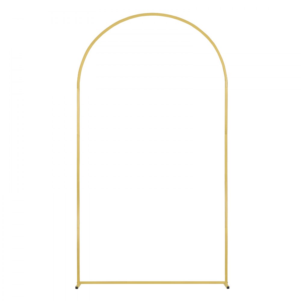 VEVOR Wedding Arch Backdrop Stand, Set of 3, Metal Stable Stand with Case Connection & Chassis Crossbar Design, Easy-to-Assemble Gold Stand with Premium Metal, Fit for Birthday, Celebration, Holiday
