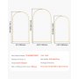 VEVOR Metal Arch Backdrop Stand Set of 3 Stand with Case Connection for Wedding