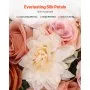 VEVOR Artificial Wedding Arch Flowers Kit (Pack of 5) with 33Ft Wedding Arch Draping Fabric,Arch Flowers for Wedding Ceremony and Reception Backdrop Wedding Decoration (Orange)