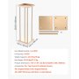 VEVOR Wedding Flower Stand, 10PCS 23.62-inch Column Flower Stand, Floral Stands with Metal Laminate, Cylindrical Cubic Floral Display Rack for Wedding, Party, Birthday, Home, French Gold Stands