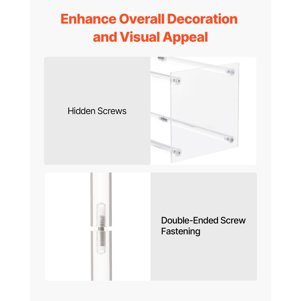 VEVOR Wedding Flower Stand, 10PCS 80cm Column Flower Stand, Floral Stands with Acrylic Laminate, Cylindrical Cubic Floral Display Rack for Wedding, Party, Birthday, Home, Centerpiece Stands