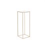 gold VEVOR wedding flower stand with a square base and top for event decoration.