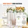 VEVOR 10PCS 31.5inch/80cm High Wedding Flower Stand, With Acrylic Laminate,Metal Vase Column Geometric Centerpiece Stands, Gold Rectangular Floral Display Rack for Events Reception, Party Decoration