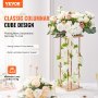 VEVOR 4PCS Gold Metal Column Wedding Flower Stand, 23.6inch High With Metal Laminate, Vase Geometric Centerpiece Stands, Cylindrical Floral Display Rack for Events Reception, Party Road Leads
