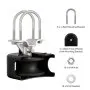 VEVOR Sliding Gate Kit, Rolling Gate Hardware Kit w/ U-Shaped Wheel Groove for Cantilever Sliding Gates and Rolling Door, Sliding Gate Rollers 4 Track Wheels w/ Cover, Heavy Duty Sliding Roller,Black