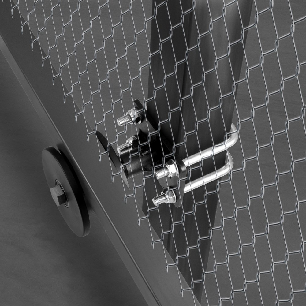 VEVOR Sliding Gate Kit, Rolling Gate Hardware Kit w/ H-Shaped Wheel Groove for Cantilever Sliding Gates and Rolling Door, Sliding Gate Rollers w/ 4 Track Wheels, Heavy Duty Sliding Roller,Black