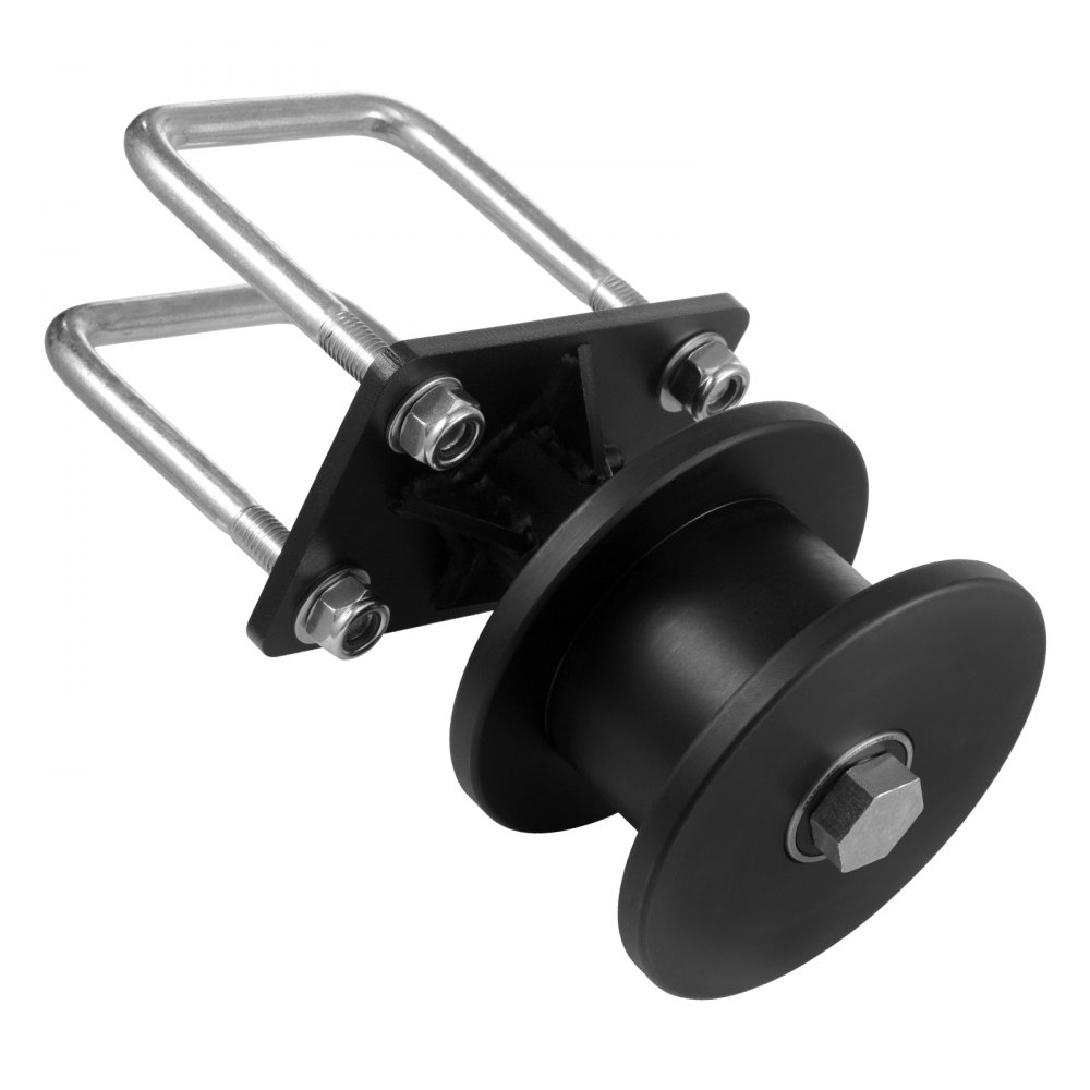 Kit de puerta corrediza VEVOR, kit de herrajes para puerta enrollable con ranura en H para puertas corredizas voladizas y puertas enrollables, rodillos para puerta corrediza con 4 ruedas de riel, rodillo resistente, color negro