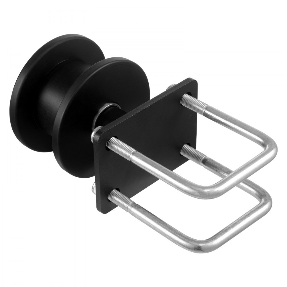 Kit de puerta corrediza VEVOR, kit de herrajes para puerta enrollable con ranura en H para puertas corredizas voladizas y puertas enrollables, rodillos para puerta corrediza con 4 ruedas de riel, rodillo resistente, color negro