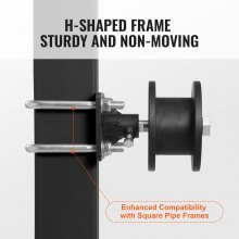 Sliding Gate Kit w/ H-Shaped Groove 4 Track Wheels for Cantilever