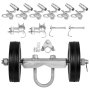 Sliding Gate Kit 6” Heavy Duty Sliding Rollers for Connect Tracks Max.600LBS