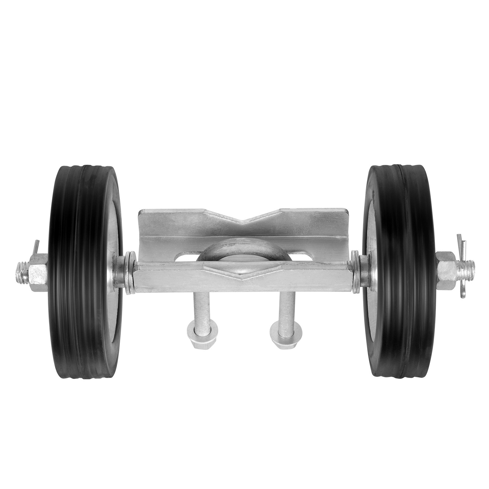 VEVOR Sliding Gate Kit, 6” Rolling Gate Hardware Kit C-type, Wheel Carrier with Two 6" Wheels Support, Heavy Duty Sliding Gate Rollers for Connect Tracks Door Frames,Sliding Gate Guide Roller,600 lbs