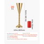 VEVOR 20 PCS Wedding Flower Vase, 43 cm Tall Trumpet Flower Table Centerpieces, Banquet Vases Easy Installation, Electroplated Versatile Arrangement Stand for Party Events Home Decor Reception, Gold