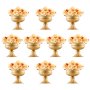 VEVOR 10PCS 16cm/6.3” Wedding Flower Vase Metal Gold Floral Stand for Table