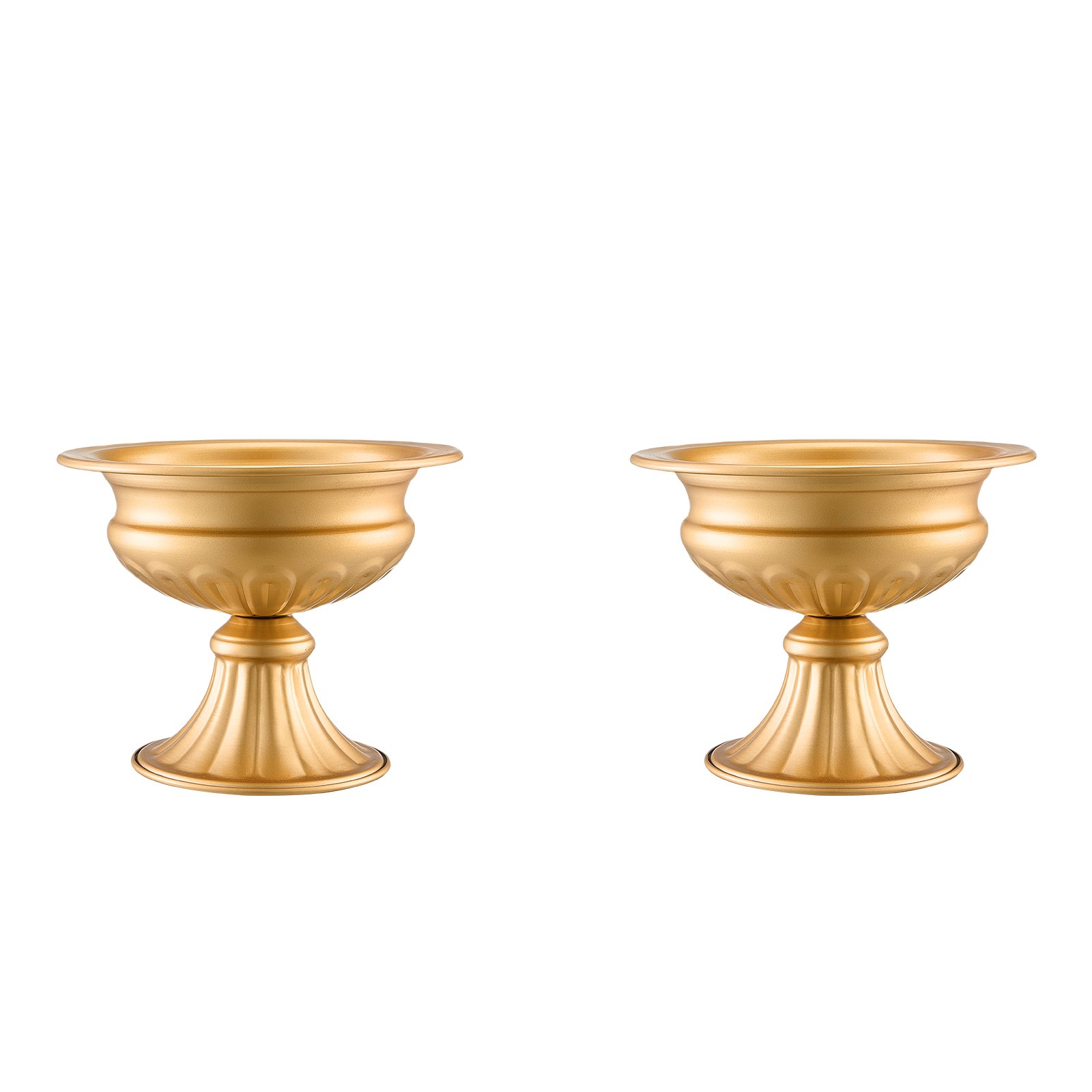 VEVOR 10PCS 16cm/6.3” Tall Wedding Flower Vase, Metal Wedding Centerpiece, Gold Floral Arrangement Stand Display Rack for Tables Wedding Dinner Party, Anniversary Ceremony Birthday Event Decor