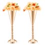 VEVOR Lot de 10 vases à fleurs de mariage en métal doré de 43 cm de haut pour tables