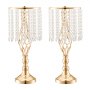 VEVOR 12PCS 49cm/19.3” Alto Cristal Casamento Flor Suporte Vaso para Decoração de Festa