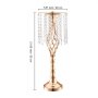 VEVOR 10PCS 55cm/21.65” Tall Crystal Wedding Flower Stand Vase for Party Decor