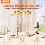 VEVOR 2PCS 55cm/21.65” Tall Crystal Wedding Flower Stand Vase for Party Decor