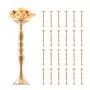 VEVOR 24PCS 50cm/19.7” Tall Wedding Flower Vase, Metal Wedding Centerpiece, Gold Floral Arrangement Stand Display Rack for Tables Wedding Dinner Party, Anniversary Ceremony Birthday Event Decor