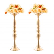 VEVOR 24PCS 50cm/19.7” Wedding Flower Vase Metal Gold Floral Stand for Table