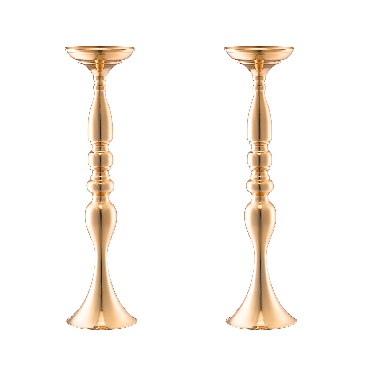 VEVOR 24PCS 50cm/19.7” Tall Wedding Flower Vase, Metal Wedding Centerpiece, Gold Floral Arrangement Stand Display Rack for Tables Wedding Dinner Party, Anniversary Ceremony Birthday Event Decor