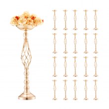 VEVOR 20 piezas 58 cm/22,83” florero de boda de metal dorado soporte floral para mesa