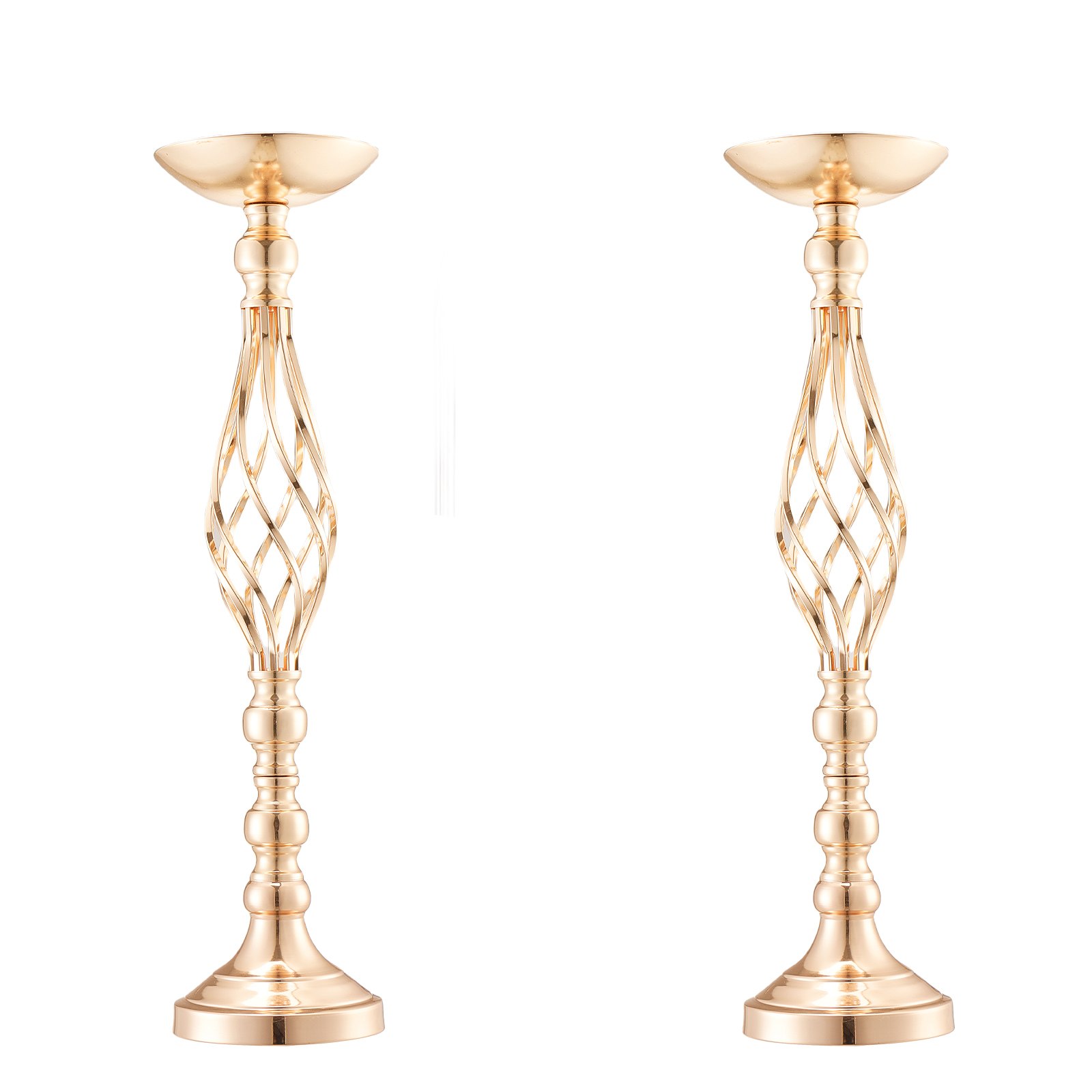 VEVOR 20PCS 58cm/22.83” Tall Wedding Flower Vase, Metal Wedding Centerpiece, Gold Floral Arrangement Stand Display Rack for Tables Wedding Dinner Party, Anniversary Ceremony Birthday Event Decor