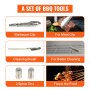 VEVOR Stainless Steel Rotisserie Grill with Hooded Cover, BBQ Whole Pig Lamb Goat Charcoal Spit Grill, Electric 50W Motor BBQ Hog Rotisserie Roaster, 46 Inch 132Lbs Capacity Lamb Rotisserie System