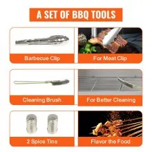 VEVOR Asador Asador Asador BBQ Parrilla Cerdo Cordero Pollo Asador 50W 132LBS
