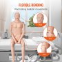 VEVOR sygeplejedukke, mandlig/kvindelig demonstration i naturlig størrelse Menneskelig dukke til sygeplejeuddannelse, multifunktionel uddannelsesundervisningsmodel, PVC anatomisk mannequin kropsplejesimulatormodel