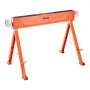 VEVOR Saw Horses, 2 Pack Folding Work Horses, 600.1 kg Load Capacity Sawhorse with Heavy Duty Legs, All-Metal Portable Saw Horse with Non-Slip Foot Pads, for Woodworking, Carpenters & Contractors