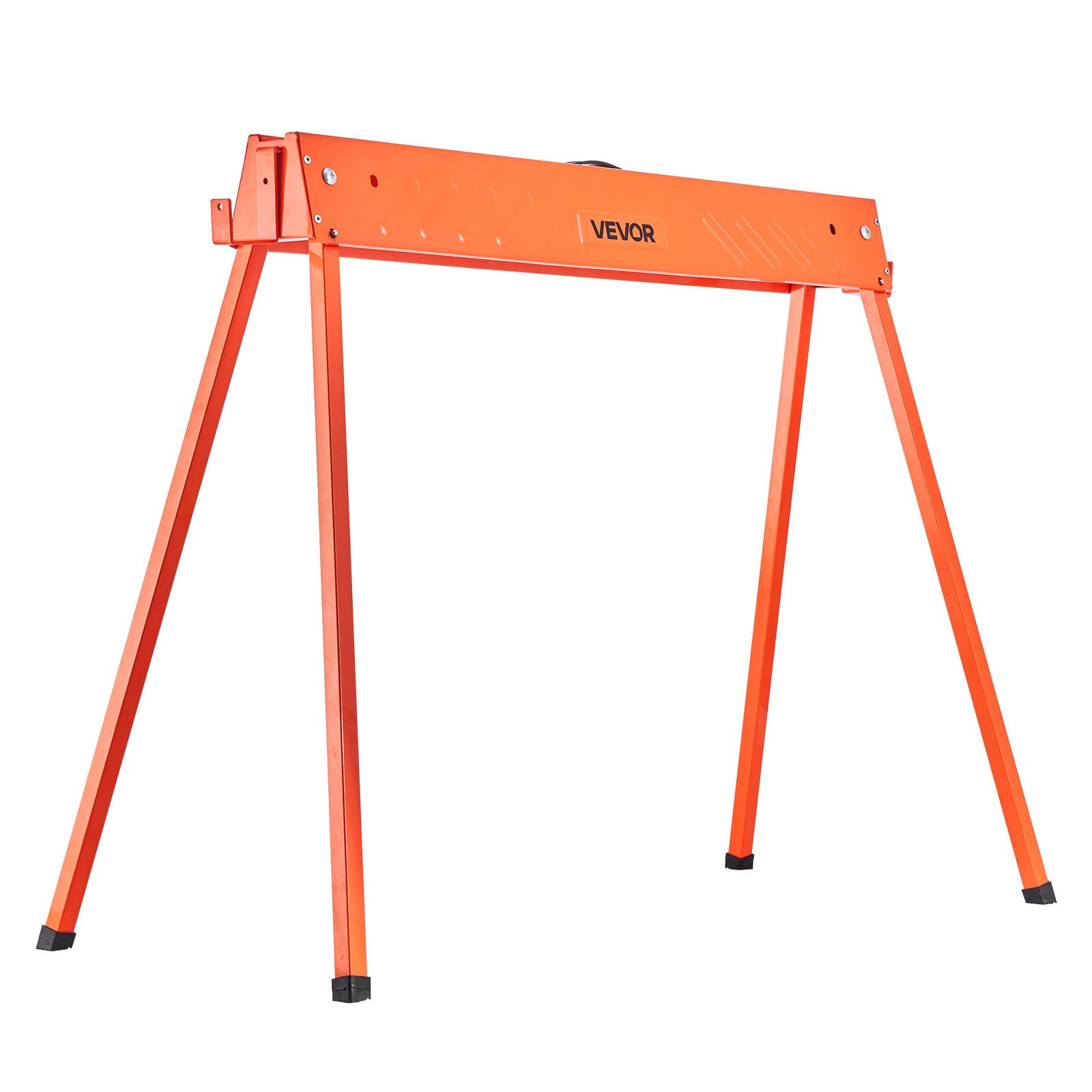 VEVOR Saw Horses, 2 Pack Folding Work Horses, 299.4 kg Load Capacity Sawhorse with Heavy Duty Legs, All-Metal Portable Saw Horse with Non-Slip Foot Pads, for Woodworking, Carpenters & Contractors