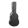 VEVOR Acoustic Guitar Hard Case, 1100 mm Gourd-Shaped Guitar Hard Case, With Lock Latch Key Handle, Thick PVC Padding Soft Lining Water-Resistant Hard Shell Guitar Case, for 990-1041 mm Guitar, Black