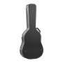 VEVOR Acoustic Guitar Hard Case, 1100 mm Gourd-Shaped Guitar Hard Case, With Lock Latch Key Handle, Thick PVC Padding Soft Lining Water-Resistant Hard Shell Guitar Case, for 990-1041 mm Guitar, Black