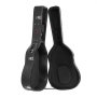 VEVOR Acoustic Guitar Hard Case, 1100 mm Gourd-Shaped Guitar Hard Case, With Lock Latch Key Handle, Thick PVC Padding Soft Lining Water-Resistant Hard Shell Guitar Case, for 990-1041 mm Guitar, Black
