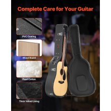 Acoustic Guitar Hard Case 43.41 in With Lock Key And Handle for Acoustic Guitar