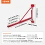 VEVOR Electric Hoist Support Arm, 600 kg Max Load Capacity, Electric Hoist Holder Swing Arm with Pole, Steel Hoist Frame, 180° Swivel Scaffold Hoist Lifting Arm, Winch Hoist Arm for Workshop, Garage