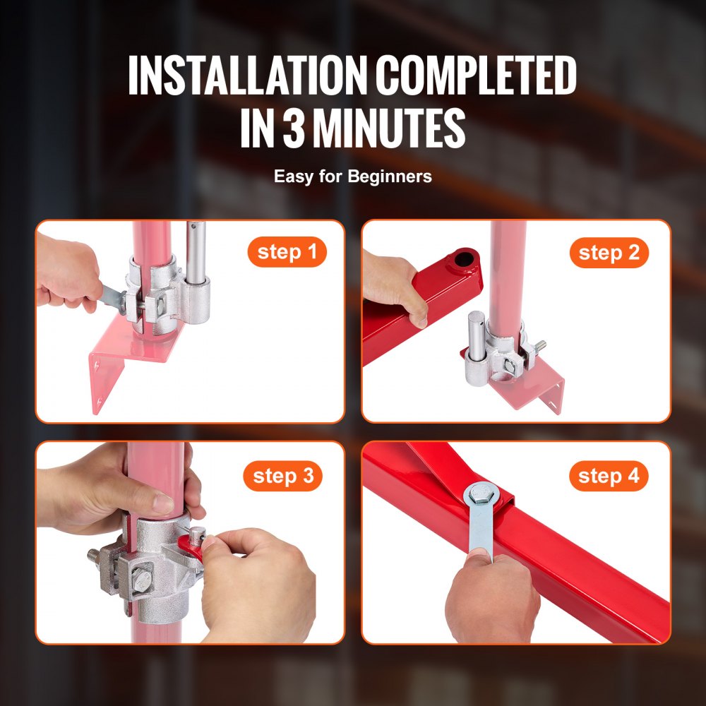 VEVOR Electric Hoist Support Arm, 600 kg Max Load Capacity, Electric Hoist Holder Swing Arm, Steel Hoist Frame, 180° Swivel Scaffold Hoist Lifting Arm, Winch Hoist Arm for Lifting, Workshop, Garage