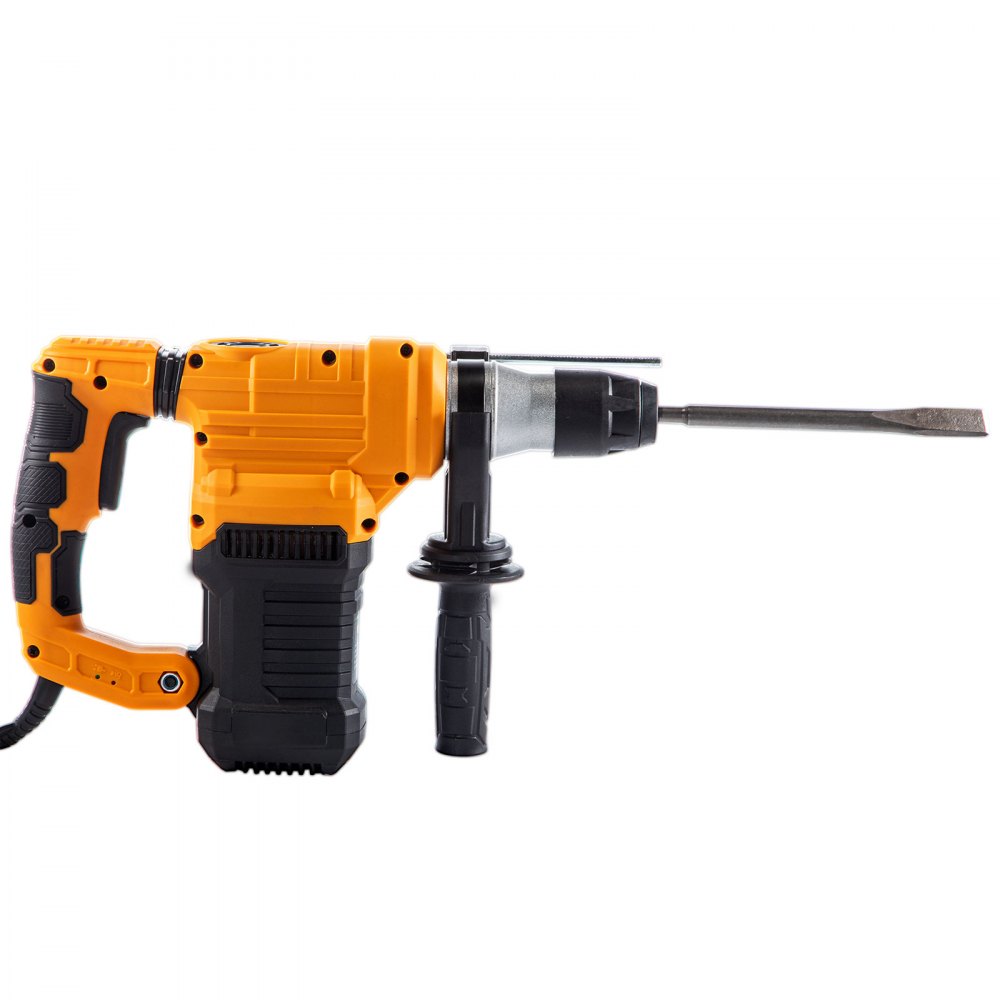 Martillo perforador VEVOR, SDS de 1" - Plus Taladro percutor con 4 funciones y mango giratorio de 360 ​​grados, 9.5A 1050W Velocidad variable 0-850RPM Martilladora con cable, incluye cinceles, brocas y estuche