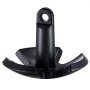 black VEVOR river anchor with flared fins and a ring hole for secure attachment and stability.