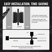 VEVOR Sliding Gate Kit 6” Rolling Hardware C-type Bracket for Connect Tracks