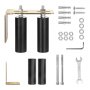VEVOR Sliding Gate Kit, 6” Rolling Gate Hardware Kit with L-Bracket, Universal Adjustable Sliding Gate Rollers, Heavy Duty Sliding Gate Guide Roller for Sliding Gates and Rolling Door,Black